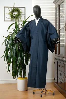 Dear Vanilla Japanese Silk Kimono Men's Robe Gown Authentic Japan Vintage Mint • $62