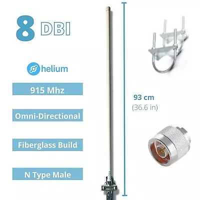 8 DBI Tuned Fiberglass Helium Hotspot Miner Antenna US915 • $29.95