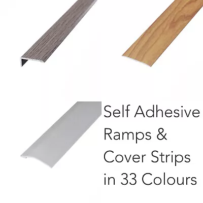 Laminate Vinyl & Tile Threshold Door Bars Profile Edge Strip Plate STICK DOWN • £69.99