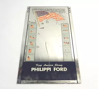 Vintage Ford Dealer Pledge Of Allegiance Flag Ediquette  Keep American Strong   • $179.97