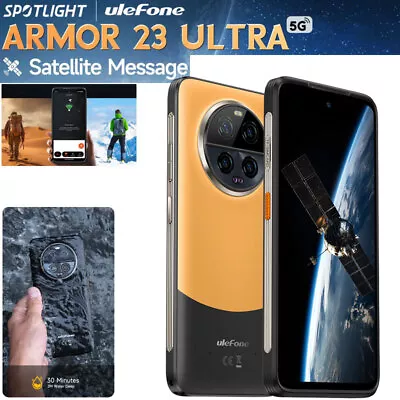 Satellite Message Ulefone Armor 23 Ultra 5G 4G Rugged Phone Android Mobile SOS • $973.49