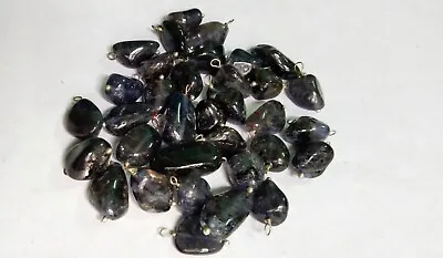 Iolite 9x12 Mm Nugget Tumble Faceted Natural Loose Gemstone Beads 25 Pc • $24.69