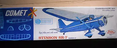 $20 • Buy NIB Comet  Stinson SR-7 Rubber Power Kit 3209 25  Wingspan Stick Tissue Open Box
