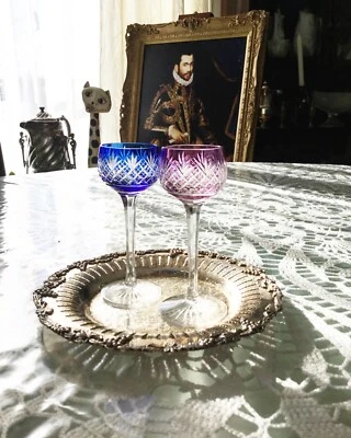 $159.92 • Buy Val St. Lambert, Set Of Two Cordial Stems Glasses, Concord Pattern 