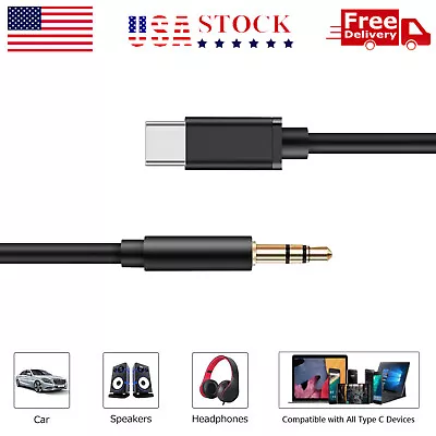 $7.95 • Buy USB-C To AUX 3.5mm Audio Cable Adapter Galaxy S8 S9 S10 S20 S21 Note 8 9 10 3FT