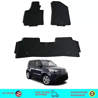 $62.90 • Buy Black All Weather Floor Mats For Kia Soul 2014-2019