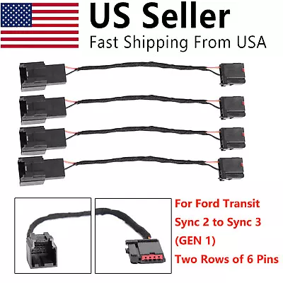 4 Pcs USB Media HUB Wiring Adapter Harness(GEN1) For Ford SYNC 2-SYNC 3 Retrofit • $18.75