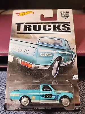 1/64 Hot Wheels Car Culture Real Riders Trucks Datsun 620 Turquoise 5/5 • $9