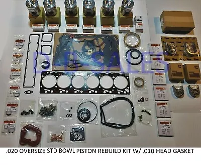 +.020 Overhaul Performance Rebuild STD Bowl W/ .10 Oversize Head Gasket Kit 12V • $750