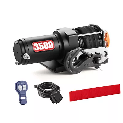 HEDGFOX 3500lb Advanced 12V DC Electric Winch Synthetic Rope For ATV Towing • $87