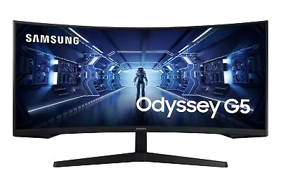 Samsung Odyssey G5 34  UltraWide QHD 165Hz Monitor Black • £329.99