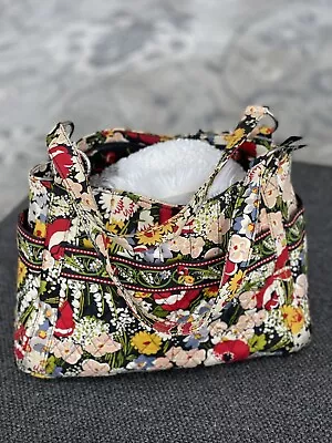 VERA BRADLEY STEPHANIE POPPY FIELDS Shoulder Bag Handbag Tote Zippered Pockets • $35