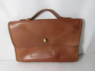 Vintage COACH COURT British Tan Leather  Satchel No 073-2025 • $82.50