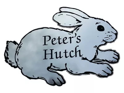 Personalised Rabbit Hutch Door Name Plaque Sign In A Choice Of Colours  • £9.95