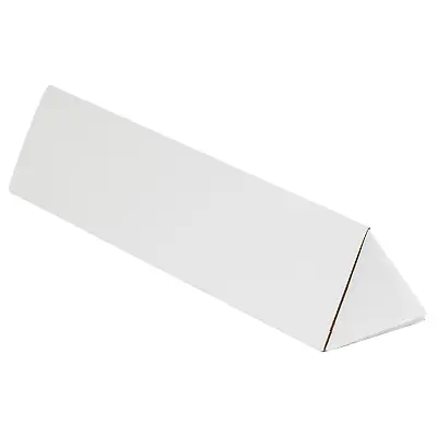 Aviditi Triangle Corrugated Cardboard Mailing Tubes 2 X 36 1/4 White Pack Of • $134.71