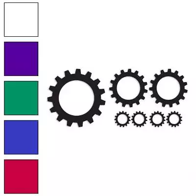 Set Of Gears Steampunk Vinyl Decal Sticker Multiple Colors & Sizes #338 • $5.17