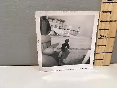 Vintage Photo 50's Little African American Boy Man & Old Car C2 • $5.99