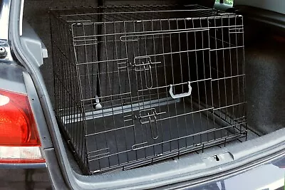 Dog Crate Cage Collapsible Slanted Car Boot Pet Transport Puppy Options Of Sizes • £54.50