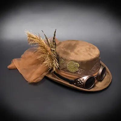 Steampunk Hat Steampunk Goggle Steampunk Feather Gears Accessories • $26.95