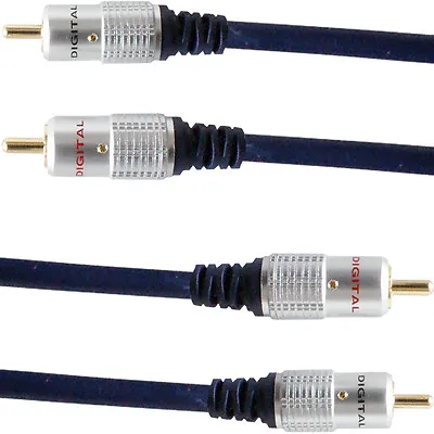 £13.49 • Buy PRO 5m Twin Dual 2 RCA Male To Plug Interconnect Cable Lead Audio PHONO Amp