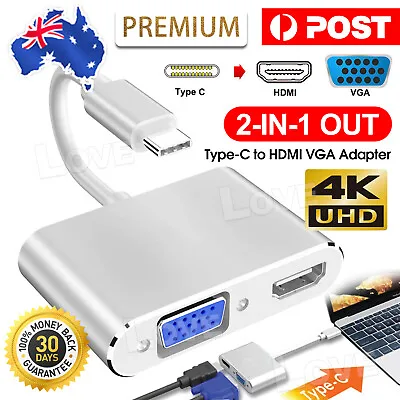 $12.85 • Buy Type-C USB-C To HDMI VGA USB 3.1 Cable Adapter For Laptop Notebook IPad Pro