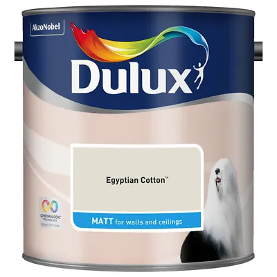 £22.99 • Buy Dulux Smooth Emulsion Matt Paint - Egyptian Cotton - 2.5L - Walls And Ceiling 