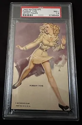 Pin-Up Gal Pursuit Type 1945 WWII Mutoscope Card PSA 7.5 NM + • $45