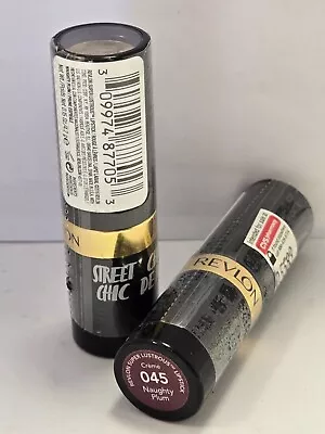 NEW 2 PACK Revlon Super Lustrous Creme Lipstick NAUGHTY PLUM 045 SEALED • $8.99