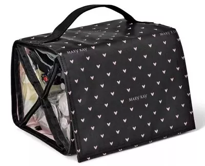 NEW Mary Kay Travel Roll Up Bag Hearts Makeup Cosmetic Storage Black • $21.99