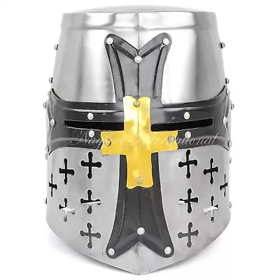 Medieval Templar Crusader Knight Armor Helmet | Greek Roman Spartan Armour Acces • $101.08