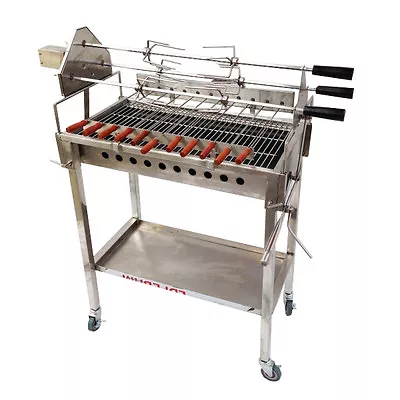 £439.99 • Buy Cypriot Greek Stainless Steel Rotisserie BBQ + Adjustable Chicken Skewer Heights