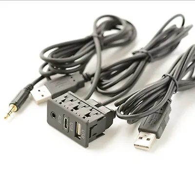 PD USB Port Charger AUX Extension Cable Adapter Car Boat Dash Flush Mount 1.5M N • $11.39