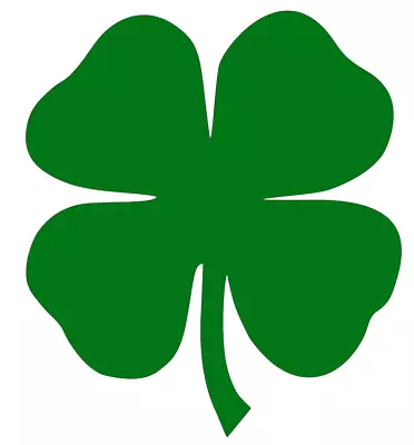 4 Leaf Clover Vinyl Decal Bumper Sticker Lucky Shamrock Irish Four Window • $2.19