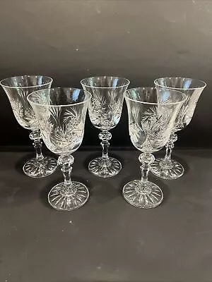 Vintage Bohemian Crystal Wine Glass • $15.99