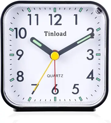 $67.95 • Buy Tinload Small Battery Operated Analog Alarm Clock Silent Non Ticking, Ascending
