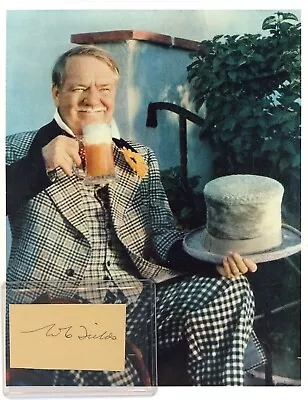 W.C. Fields Hand Signed Cut Signature With Photograph + COA • $3175
