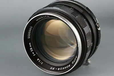 Minolta AUTO ROKKOR PF 58mm F/1.4 Manual Focus Lens SRT 101 303 100 X700 #201 • $68