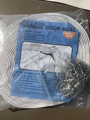 32.8 Feet Long Garage Door Weather Stripping Top And Sides Rubber Seal Strip 10M • £33.73