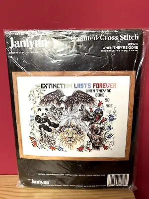 Janlynn EXTINCTION LASTS FOREVER Cross Stitch Kit - 18  X 14   When They're Gone • £16.50