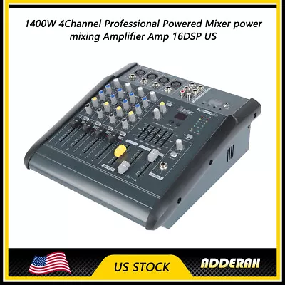 4 Channels Digital Bluetooth Powered Mixer Mixing Amplifier + USB Slot Amp 16DSP • $109.99