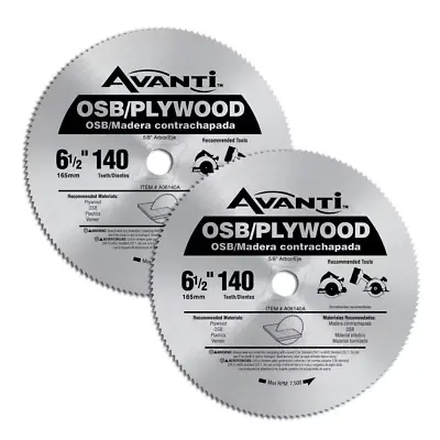 6-1/2 In. X 140-Tooth OSB/Plywood Circular Saw Blade 2-Pack • $19.90