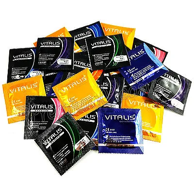 Vitalis Condoms MIXPACK* Delay Warming Super Thin Banana Vanilla 12 24 50 100pcs • $44.95