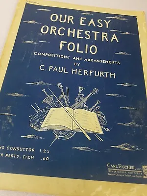 Vintage Our Easy Orchestra Folio 1st Violin Music Book                     (BR2) • $10