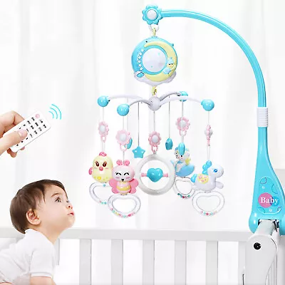 Baby Crib Mobile Toy With Lights And Music Star Projector Musical Box 108 Songs • $30.62