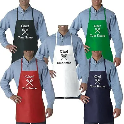 Personalized Chef’s Cooking Apron For Men & Women Kitchen BBQ Grill | InstMerch • $28