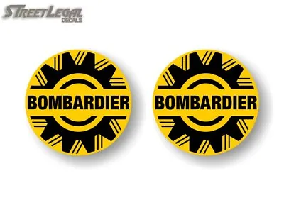 (2) Vintage BOMBARDIER 4  Vinyl Decals Snowmobile Sled Trailer Retro Stickers • $5.48