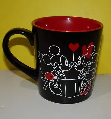 Disney Mickey & Minnie Mouse Valentine’s Day Black & Red Love Swing Mug • $12.73