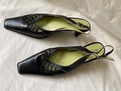 SALLY O’Hara Slingback Shoes - Black - Size 5.5 - Very Stylish • £9.99