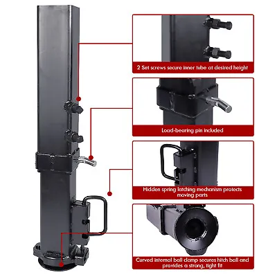 2-5/16  Ball 25000 LBS Capacity Square Adjustable Gooseneck Trailer Coupler • $189.99