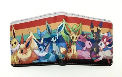 WALLET  Anime Pocket Monsters Eevee Rainbow Cosplay Custom PU  Wallet Colorful • $28